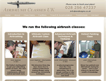 Tablet Screenshot of airbrushclasses.co.uk